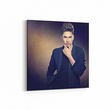 Olla 16852K Model / Manken Görseli Kare Kanvas Tablo (Ölçü: 30X30)