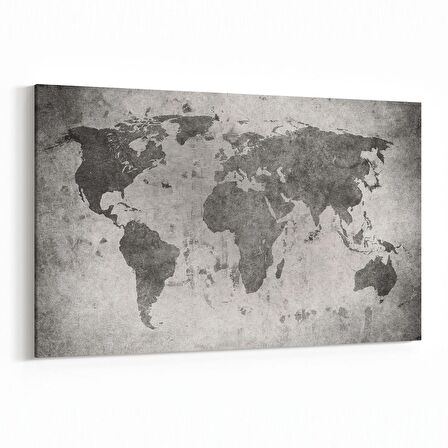 Olla 16204Y Harita Görseli Yatay Kanvas Tablo (Ölçü: 45X30)