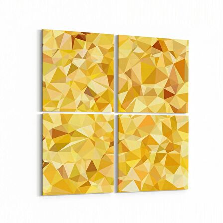 Olla 10351K4 Abstract Görsel Kare 4'lü Kanvas Tablo (Ölçü: 105X105)