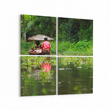 Olla 13339K4 Doğa / Manzara Görseli Kare 4'lü Kanvas Tablo (Ölçü: 105X105)