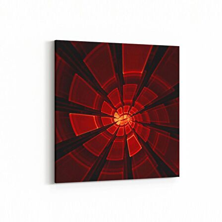Olla 10217K Abstract Girdap Görsel Kare Kanvas Tablo (Ölçü: 25X25)