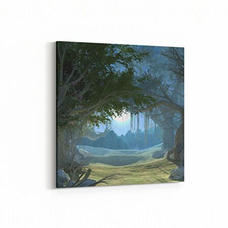 Olla 14035K Doğa / Manzara Görseli Kare Kanvas Tablo (Ölçü: 25X25)