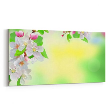 Olla 11717YD Orkide Çiçek Görseli Yatay  Dar Kanvas Tablo (Ölçü: 100X50)
