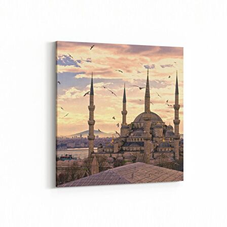 Olla 18873K Yapı Görseli Kare Kanvas Tablo (Ölçü: 25X25)
