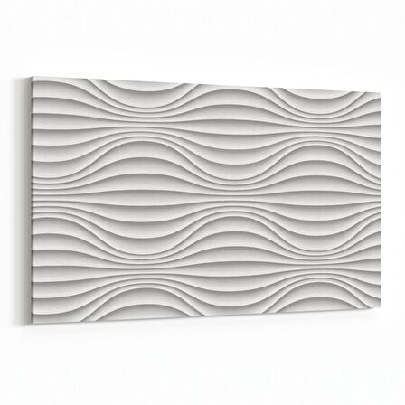 Olla 10451Y Beyaz Kabartma Görseli Yatay Kanvas Tablo (Ölçü: 150X100)