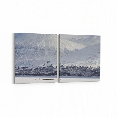 Olla 13604K2Y Doğa / Manzara Görseli Kare 2'li Yatay Kanvas Tablo (Ölçü: 85X40)