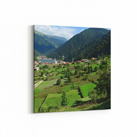 Olla 18890K Yapı Görseli Kare Kanvas Tablo (Ölçü: 25X25)