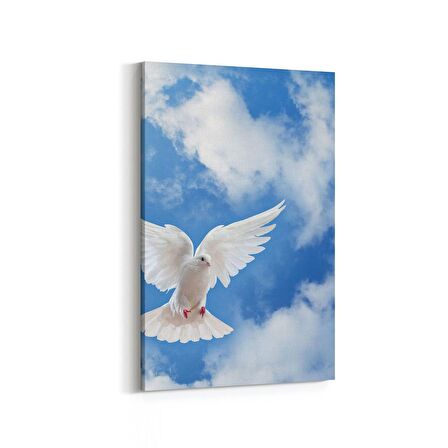 Olla 15880D Gökyüzü Kuşlar Görseli Dikey Kanvas Tablo (Ölçü: 100X150)