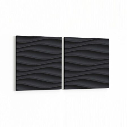 Olla 10318K2Y Abstract Görsel Kare 2'li Yatay Kanvas Tablo (Ölçü: 85X40)