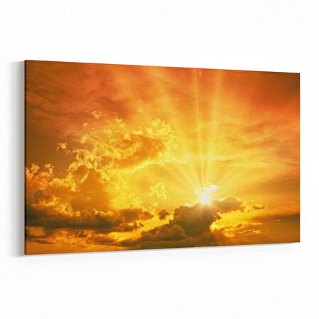 Olla 16117Y Günbatımı Görseli Yatay Kanvas Tablo (Ölçü: 90X60)