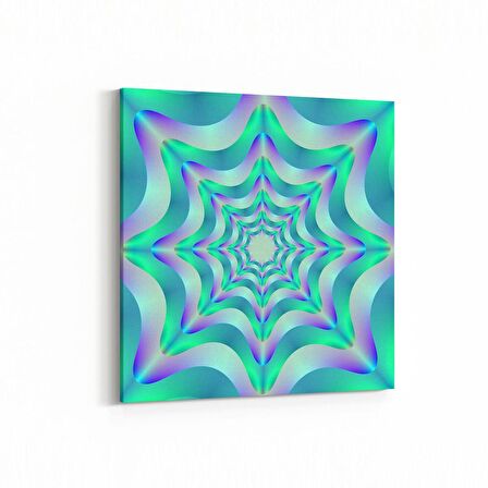 Olla 10225K Abstract Girdap Görsel Kare Kanvas Tablo (Ölçü: 25X25)