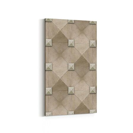 Olla 14935DD Geometrik Desen Görseli Dikey Dar Kanvas Tablo (Ölçü: 30X60)