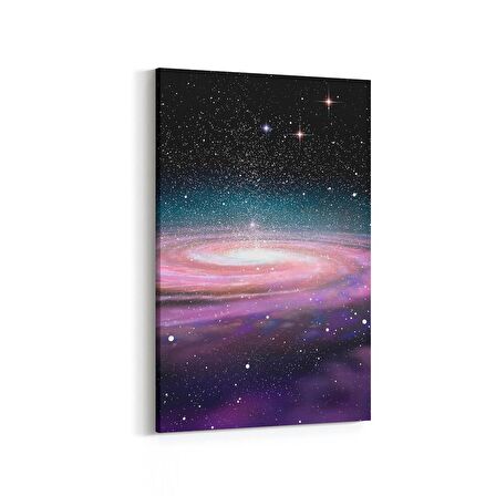 Olla 17652D Uzay Görseli Dikey Kanvas Tablo (Ölçü: 20X30)