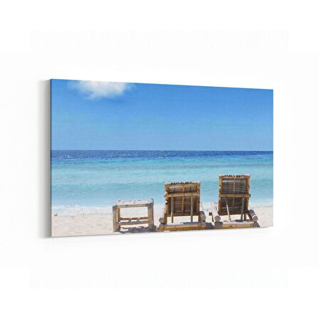 Olla 16576Y Kumsal / Sahil Görseli Yatay Kanvas Tablo (Ölçü: 70X50)