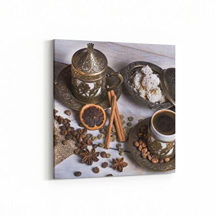 Olla 15258K Gıda Görseli Kare Kanvas Tablo (Ölçü: 60X60)