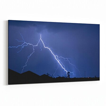 Olla 14759Y Gece Gökyüzü Görseli Yatay Kanvas Tablo (Ölçü: 150X100)