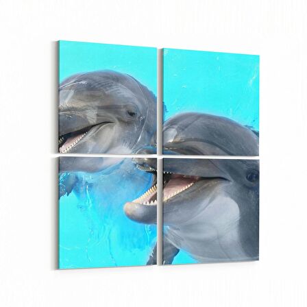 Olla 12918K4 Deniz / Okyanus Görseli Kare 4'lü Kanvas Tablo (Ölçü: 125X125)