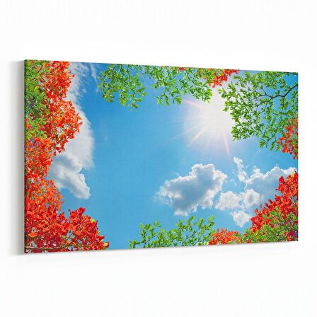 Olla 10598Y Ağaç Görseli Yatay Kanvas Tablo (Ölçü: 150X100)