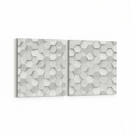 Olla 14949K2Y Geometrik Desen Görseli Kare 2'li Yatay Kanvas Tablo (Ölçü: 125X60)
