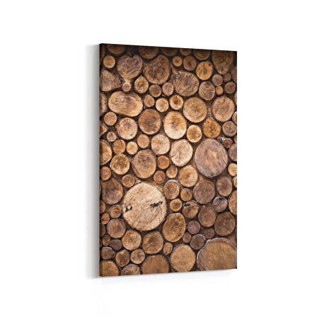Olla 12044D Ahşap Desen Görseli Dikey Kanvas Tablo (Ölçü: 40X60)