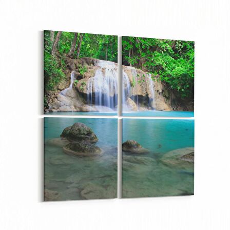 Olla 14055K4 Doğa / Manzara Görseli Kare 4'lü Kanvas Tablo (Ölçü: 125X125)