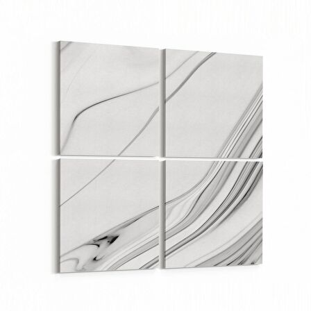 Olla 16686K4 Mermer Desen Görsel Kare 4'lü Kanvas Tablo (Ölçü: 145X145)