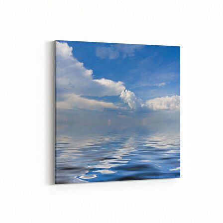 Olla 16544K Kumsal / Sahil Görseli Kare Kanvas Tablo (Ölçü: 60X60)