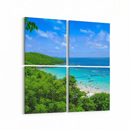 Olla 14381K4 Doğa / Manzara Görseli Kare 4'lü Kanvas Tablo (Ölçü: 65X65)