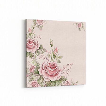 Olla 17823K Yağlı Boya Görseli Kare Kanvas Tablo (Ölçü: 25X25)