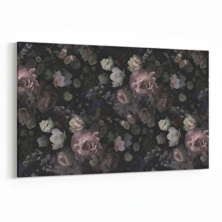 Olla 11775Y Çiçek Görseli Yatay Kanvas Tablo (Ölçü: 70X50)