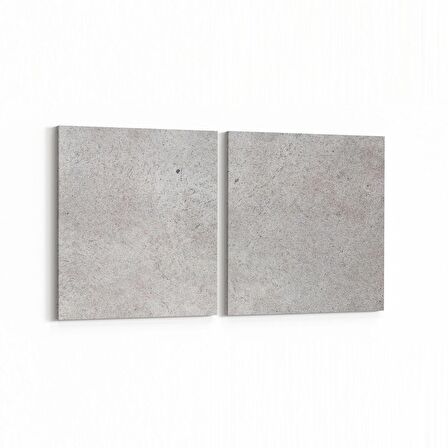 Olla 12425K2Y Beton Görseli Kare 2'li Yatay Kanvas Tablo (Ölçü: 65X30)