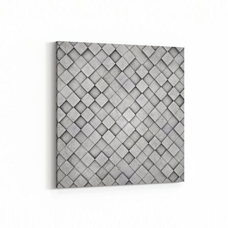 Olla 12446K Beton Görseli Kare Kanvas Tablo (Ölçü: 25X25)