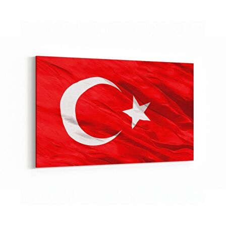 Olla 17531Y Türk Bayrağı Görseli Yatay Kanvas Tablo (Ölçü: 30X20)