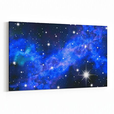 Olla 14835Y Gece Gökyüzü Görseli Yatay Kanvas Tablo (Ölçü: 90X60)