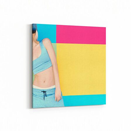 Olla 16859K Model / Manken Görseli Kare Kanvas Tablo (Ölçü: 25X25)