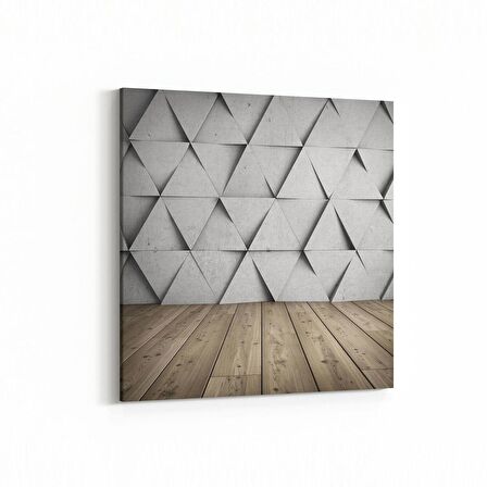 Olla 10040K Abstract 3 Boyut Görsel Kare Kanvas Tablo (Ölçü: 25X25)