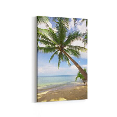 Olla 16562D Kumsal / Sahil Görseli Dikey Kanvas Tablo (Ölçü: 60X90)