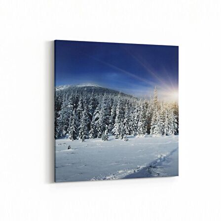 Olla 16127K Günbatımı Görseli Kare Kanvas Tablo (Ölçü: 25X25)