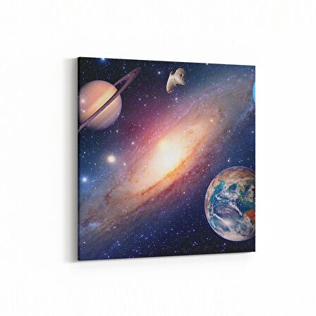 Olla 17650K Uzay Görseli Kare Kanvas Tablo (Ölçü: 25X25)