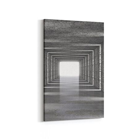 Olla 10435D Abstract Tünel Görsel Dikey Kanvas Tablo (Ölçü: 60X90)