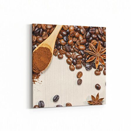 Olla 15052K Gıda Görseli Kare Kanvas Tablo (Ölçü: 25X25)