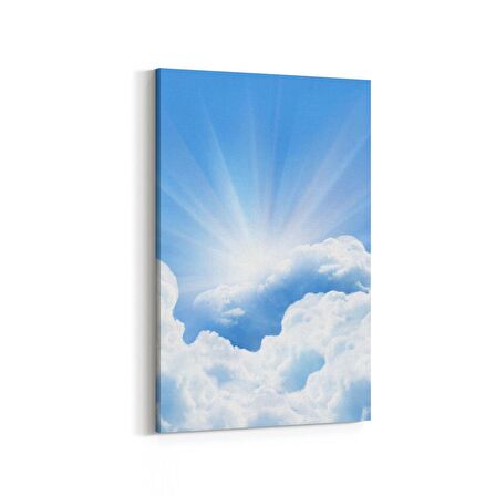 Olla 15764D Gökyüzü Bulut Görseli  Dikey Kanvas Tablo (Ölçü: 60X90)