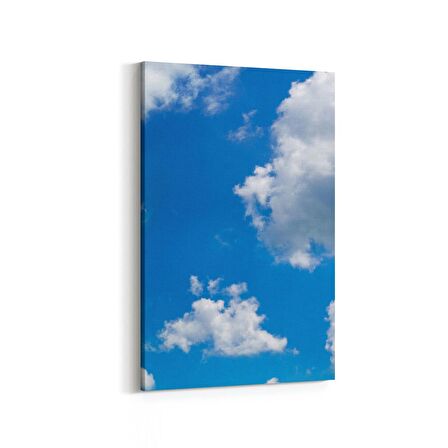 Olla 15706D Gökyüzü Bulut Görseli  Dikey Kanvas Tablo (Ölçü: 70X105)