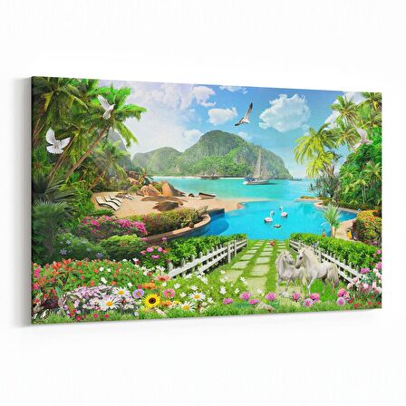 Olla 13634Y Doğa / Manzara Görseli Yatay Kanvas Tablo (Ölçü: 90X60)