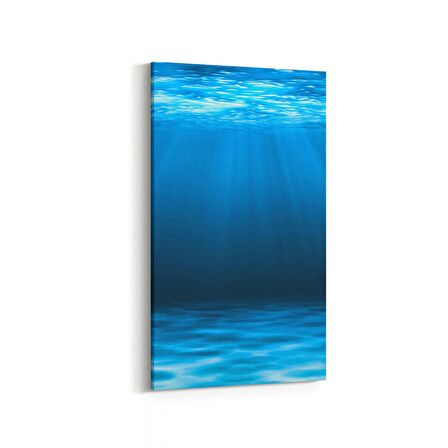 Olla 12975DD Deniz / Okyanus Görseli Dikey Dar Kanvas Tablo (Ölçü: 40X80)