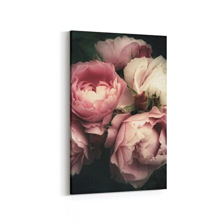 Olla 11779D Çiçek Görseli Dikey Kanvas Tablo (Ölçü: 60X90)