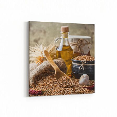 Olla 15119K Gıda Görseli Kare Kanvas Tablo (Ölçü: 25X25)