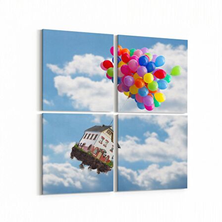 Olla 14456K4 Doğa / Manzara Görseli Kare 4'lü Kanvas Tablo (Ölçü: 65X65)