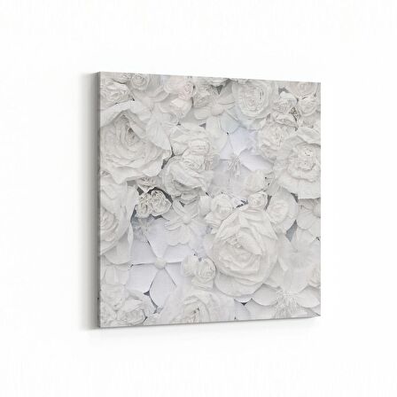Olla 11588K Çiçek Görseli Kare Kanvas Tablo (Ölçü: 25X25)