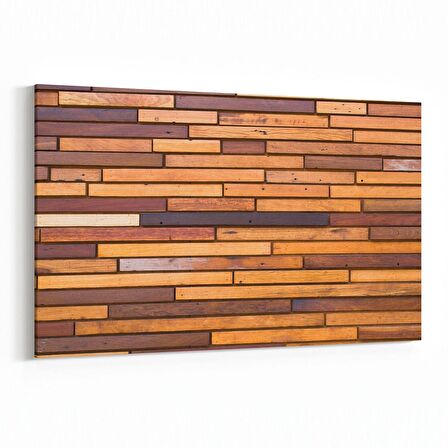 Olla 11997Y Ahşap Desen Görseli Yatay Kanvas Tablo (Ölçü: 45X30)